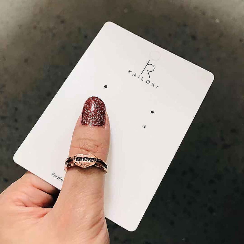 韩国进口复古做旧工艺简约翅膀戒指指环手饰品女