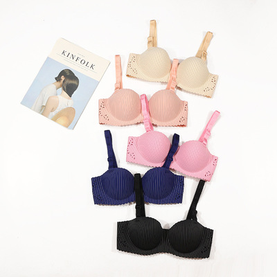 专供越南热销半杯无肩带文胸聚拢舒适防滑抹胸无钢圈厚款隐形内衣