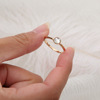 Fashionable metal ring from pearl, European style, simple and elegant design