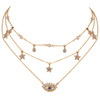 Fashionable multilayer pendant, necklace, chain, set, decorations, diamond encrusted, wholesale