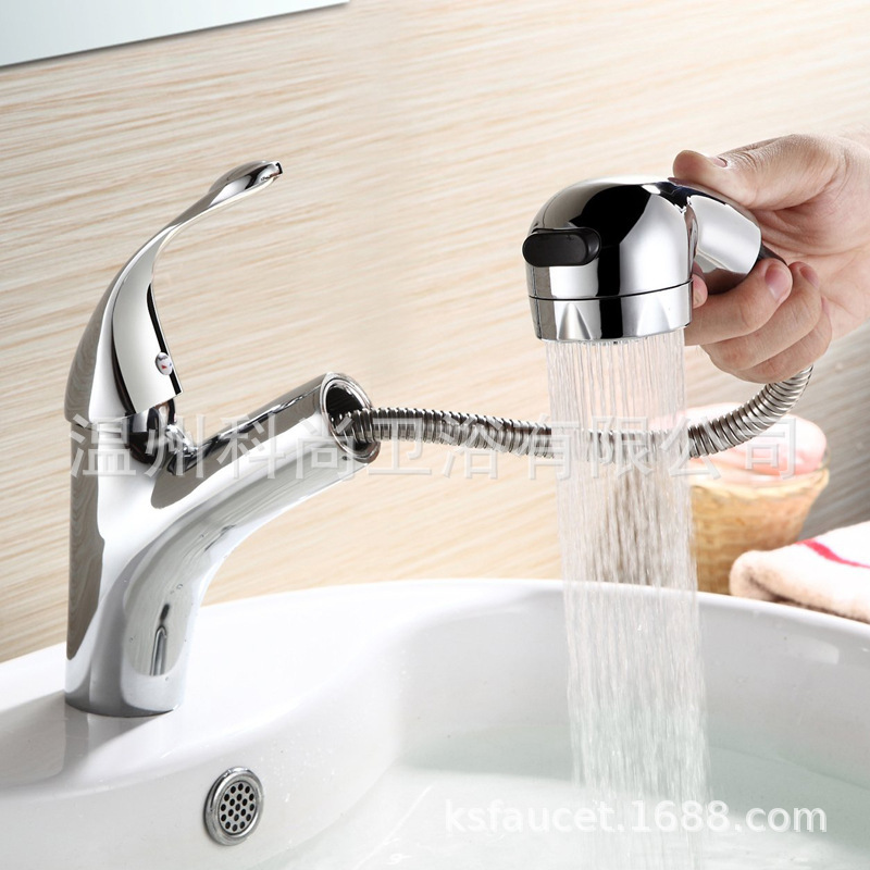 Pull multifunctional shampoo hot and cold faucet baby baby bathtub pull faucet cross-border factory wholesale