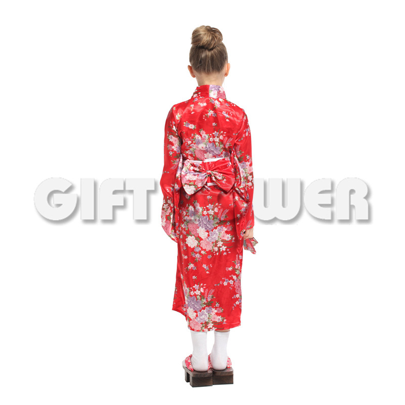 Hwan-woo's stage performance costume, Japanese traditional costume G-0350, elegant little girl kimono, role-playing costume kimono detail image 5