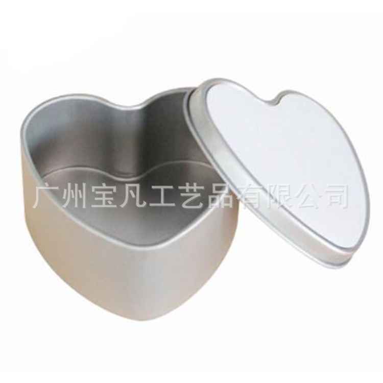 热转印马口铁小心形糖果盒，DIY热升华空白耗材批发