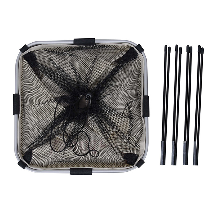 铝合金框架收纳篮 网布束口可折叠洗衣篮 牛津布书记杂志收纳篮