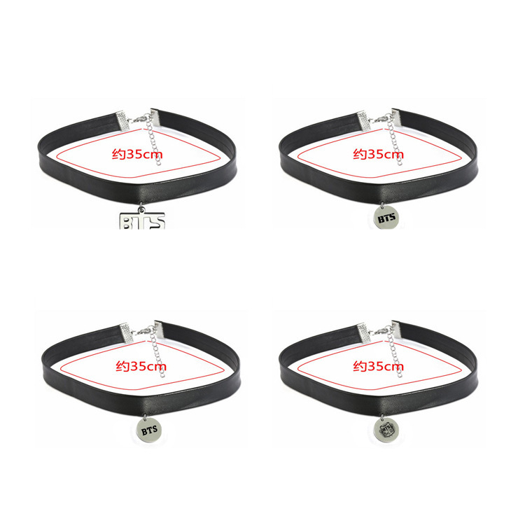 BT bulletproof youth league same style tag pendant neck strap necklace laser lettering stainless steel pendant necklace neck chain