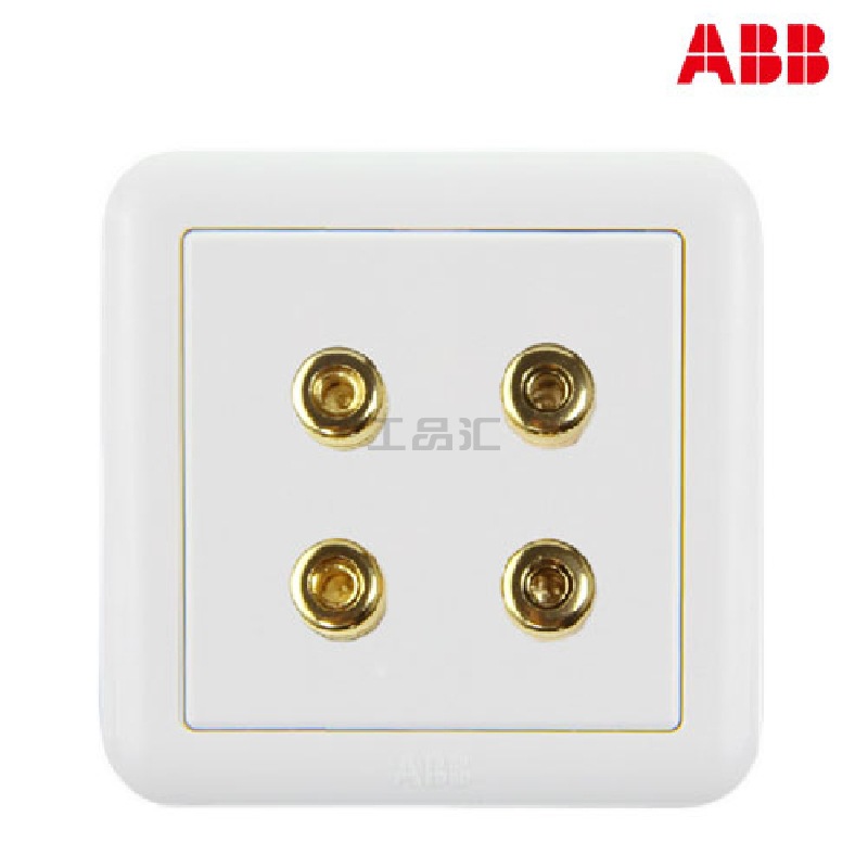 ABB 开关插座 德静系列/四端子音响插；AJ342