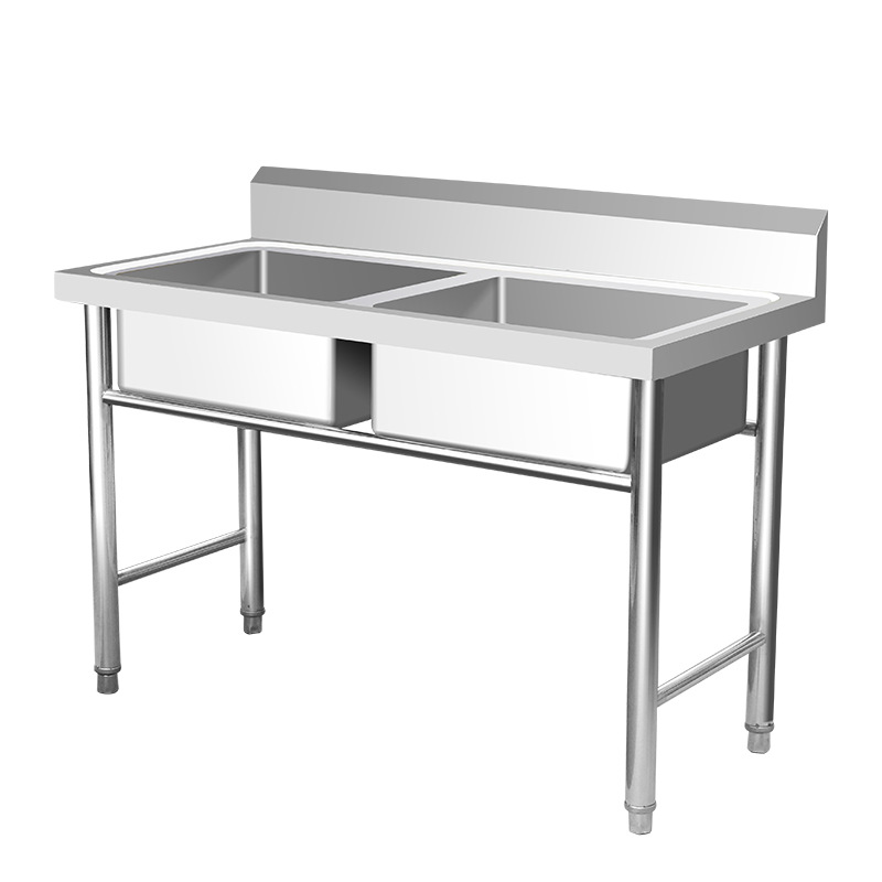 不锈钢水池 饭店洗菜盆洗碗槽 厨房洗碗洗手池定制|ru