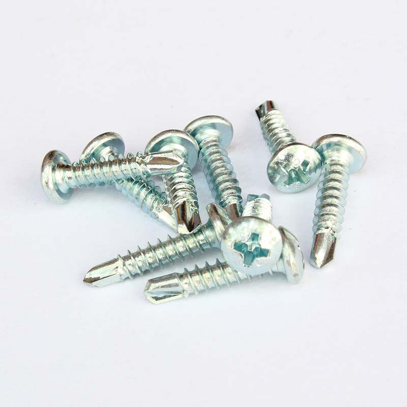 佛山现货碳钢镀锌自攻螺丝十字槽圆头钻尾螺丝自钻不锈钢螺丝钉