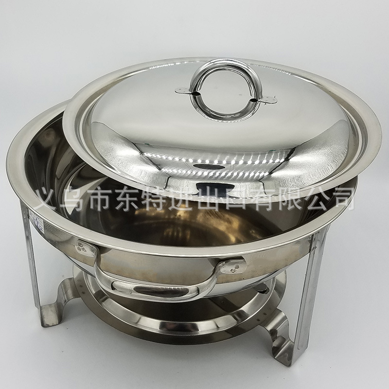 Factory direct sales of stainless steel alcohol stoves, hotel right-angle round dining stoves, buffet hanging lid dining stoves, hotel buffei stoves detail image 8