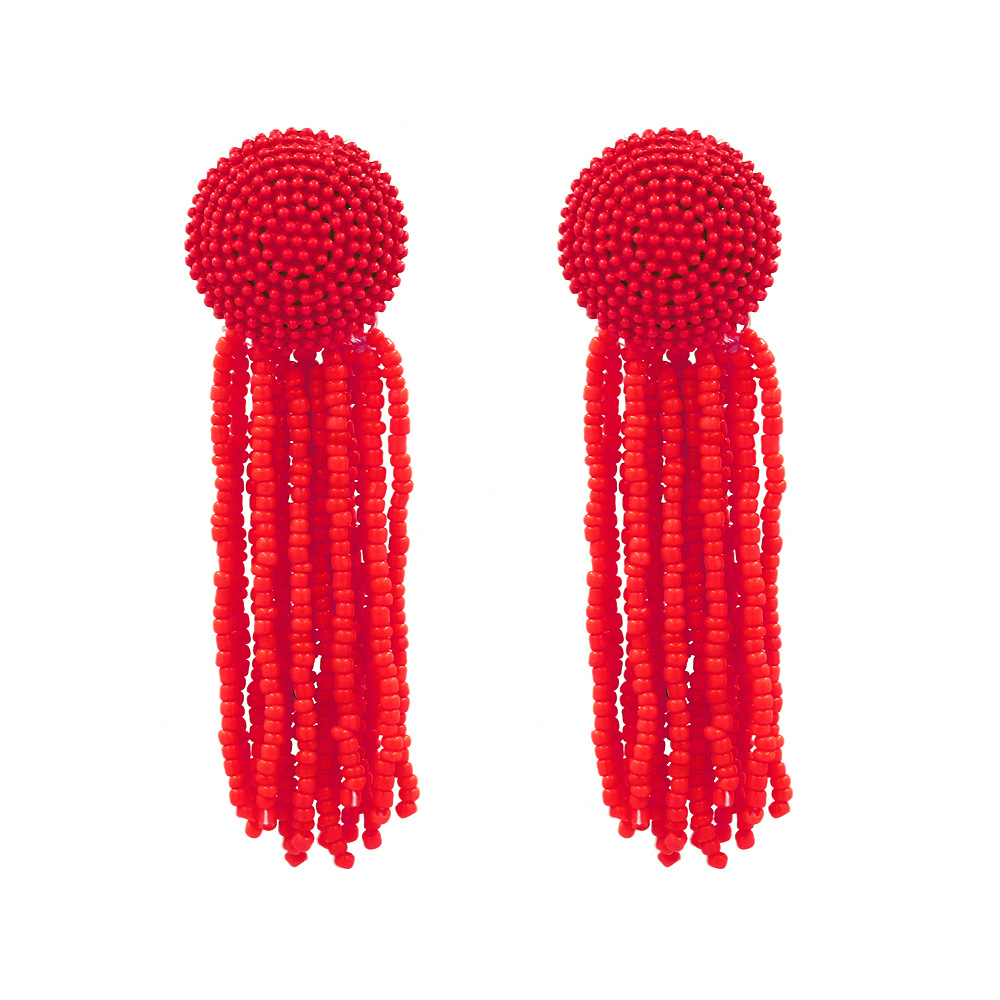 European style new pattern Beads tassels Earrings Cross border Selling temperament Ear Studs Cross border Electricity supplier Jewelry factory goods in stock