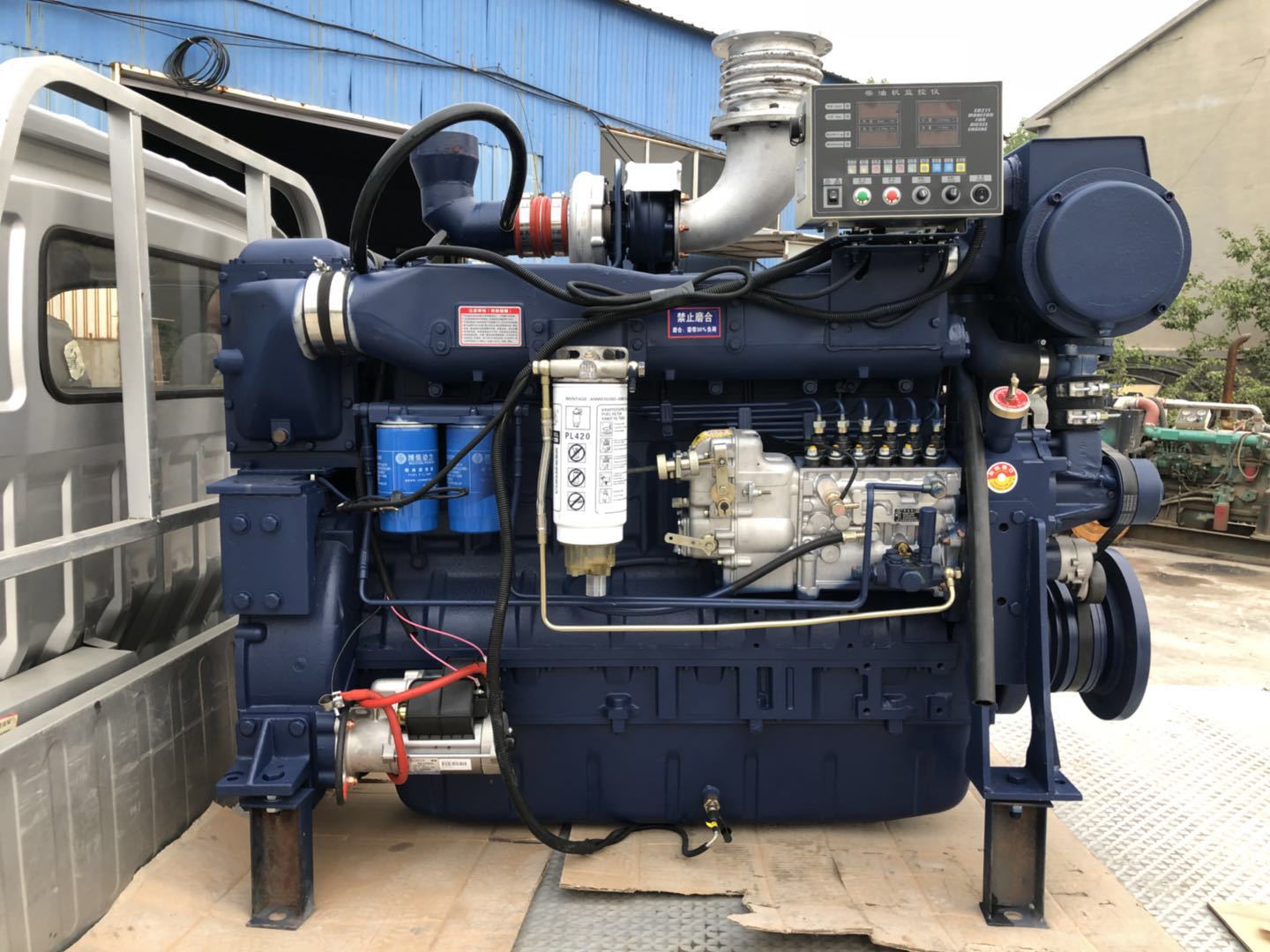 贵港618船机 鱼塘养殖捕捞专用发动机 375马力原厂发动机现货