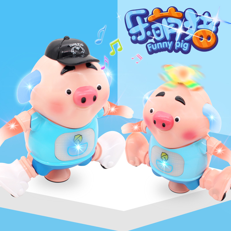 Trill Same item Meng Meng Seaweed Electric lighting music intelligence dance robot children Toys Stall Best Sellers