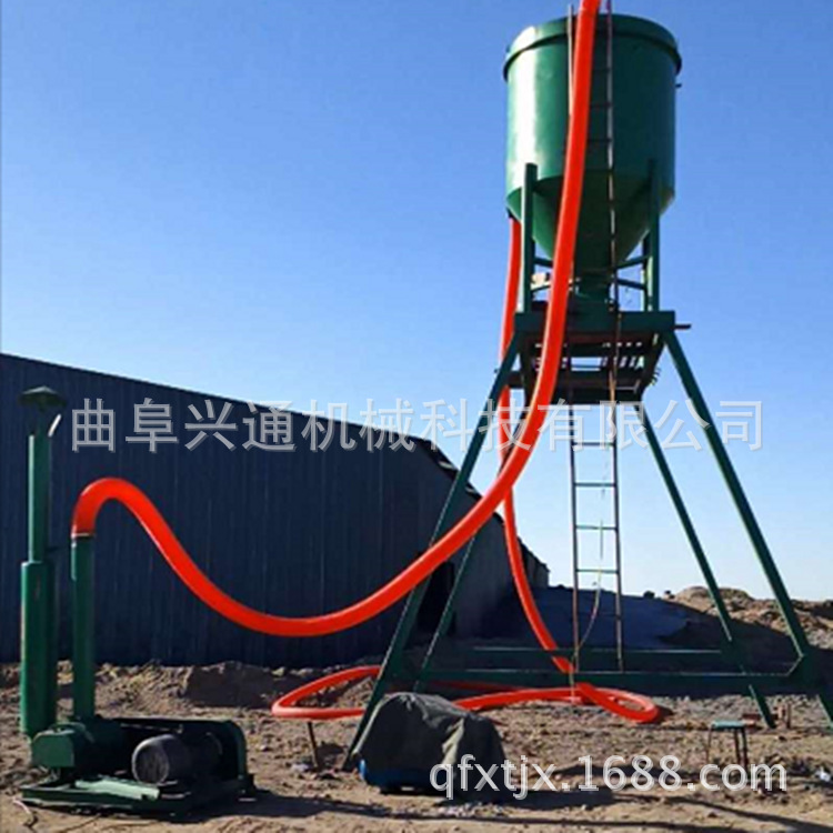 带除尘装置水泥粉气力输送机 移动式粉料罐装车气力输送机