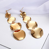 Retro long accessory, metal earrings, wholesale