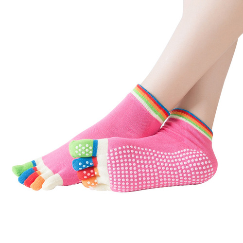 [Direct supply from Hengju factory] Yoga socks with open toes and backless professional dispensing women's yoga toe socks with split toes