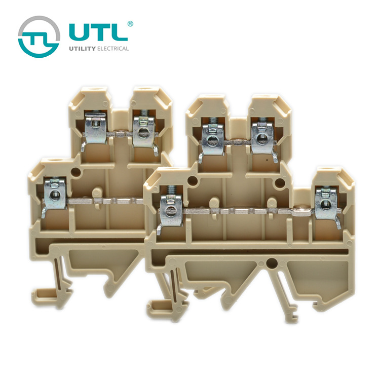 UTL4平方互通接线端子替代DK4QE_JUT2-4/2双层四导线贯通端子排