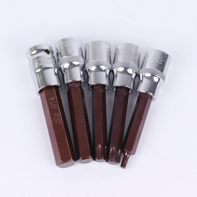 1/2压配套筒加长气动内六角内六花十二角压批旋具套筒长压配旋套