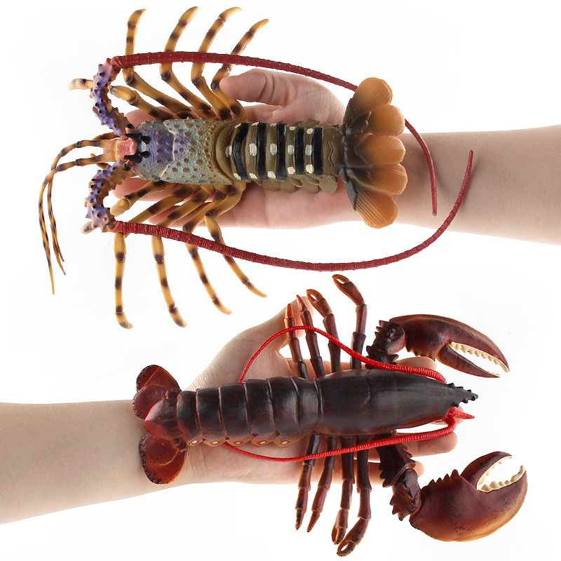 Juguetes de exportación transfronterizos simulación de Vida Marina langosta modelo animal marino submarino juguete muñeca decoración plástico