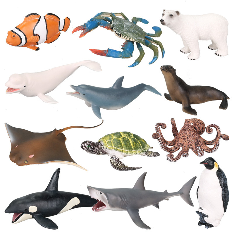 跨境海洋生物 鲨鱼 鲸鱼 仿真海洋动物模型 海底总动员 海底生物