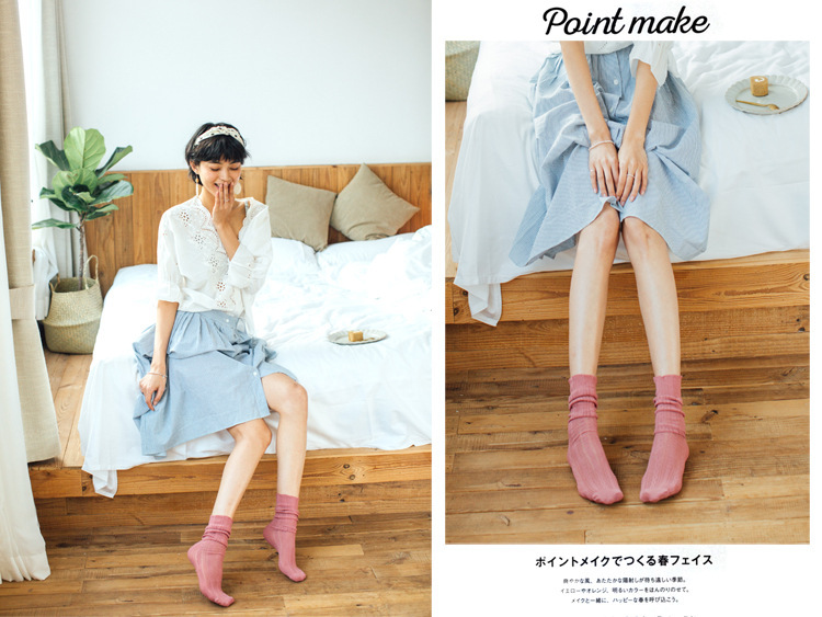 55g Weight Socks Classification Socks Lingerie Type Nylon Fabric Type A Pair Quantity Daily Occasion Solid Color Pattern Spring&Summer Season Women's Gender Japanese Style Style Women's Japanese Style Solid Color Nylon Crew Socks A Pair 6