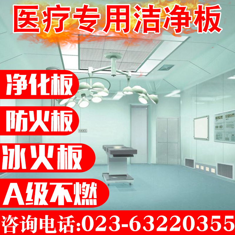 重庆厂家直销医院食品专用A级防火洁净板防火阻燃板医疗净化板