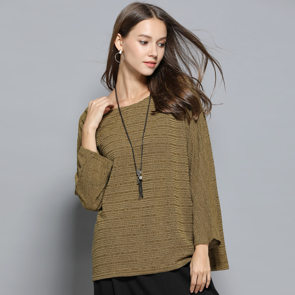 New style jacket long sleeve round collar knitted sweater autumn 