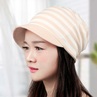 月子帽女包頭帽秋冬彩棉封頂套頭帽雙層帽子韓版鴨舌帽多用頭巾帽