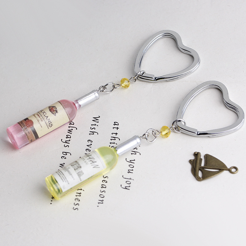 Fashion Colorful Wine Bottle Keychain display picture 9