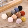 4cm Teddy fluffy ball Autumn and winter new pattern children Hairpin Hairdressing parts manual DIY Earrings Earrings Material Science