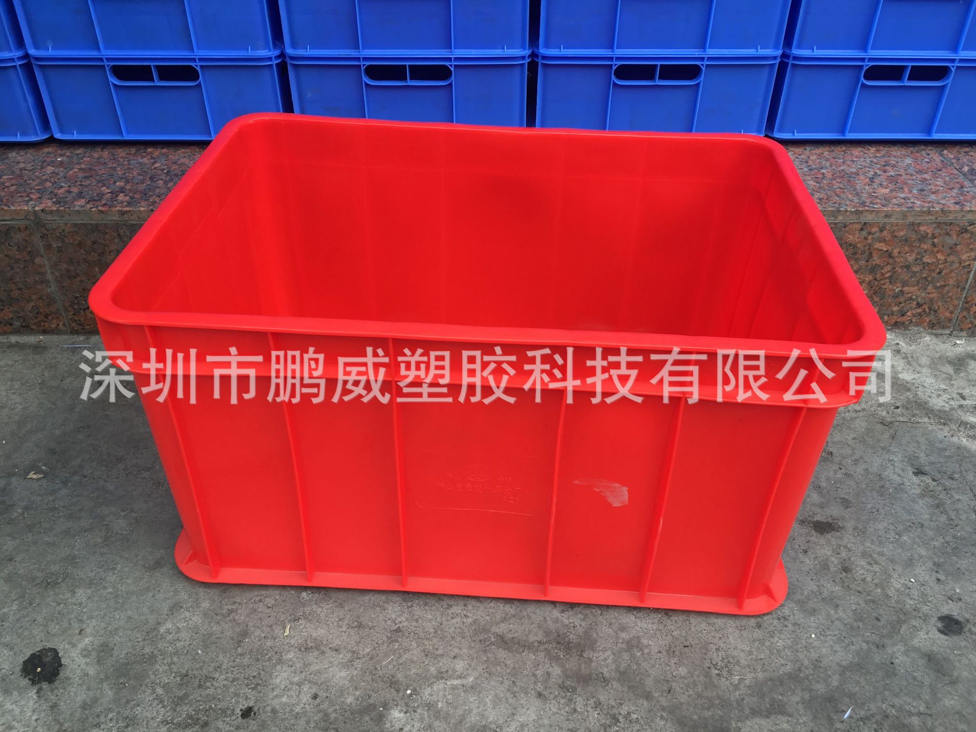 环保级红色周转箱 加厚耐磨 五金制品通用流水线分类箱 可四面烫