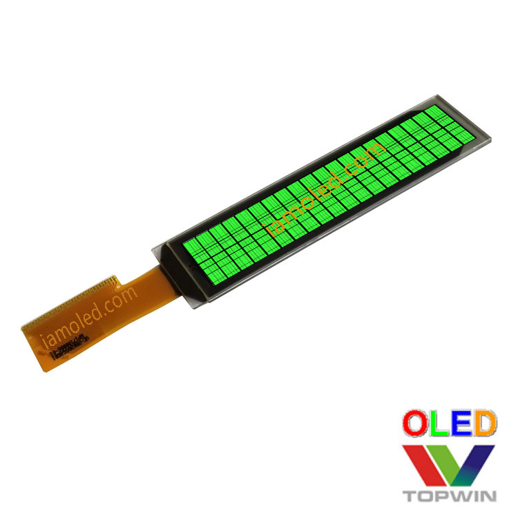 2.93英寸白光白色黄光绿光oled液晶显示字符型UG-2002ASWAG01断码