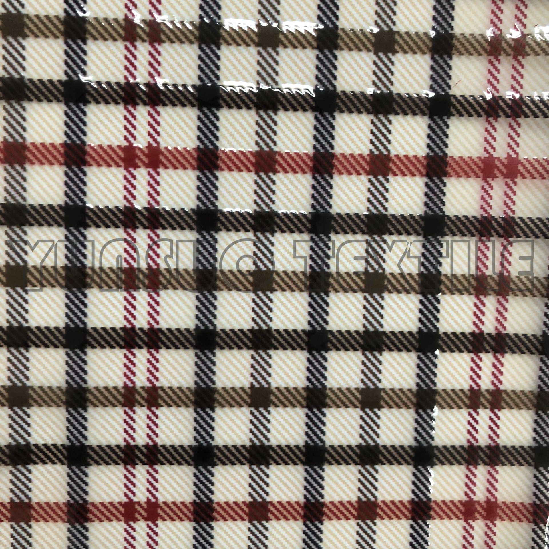 数码印花TPU 毛线格图案 来图定制 时尚潮流面料
