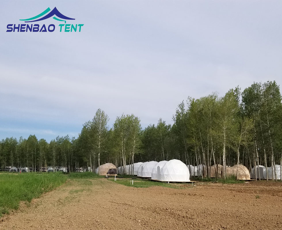 半透明带星空窗露营酒店帐篷  旅游营地球形帐篷