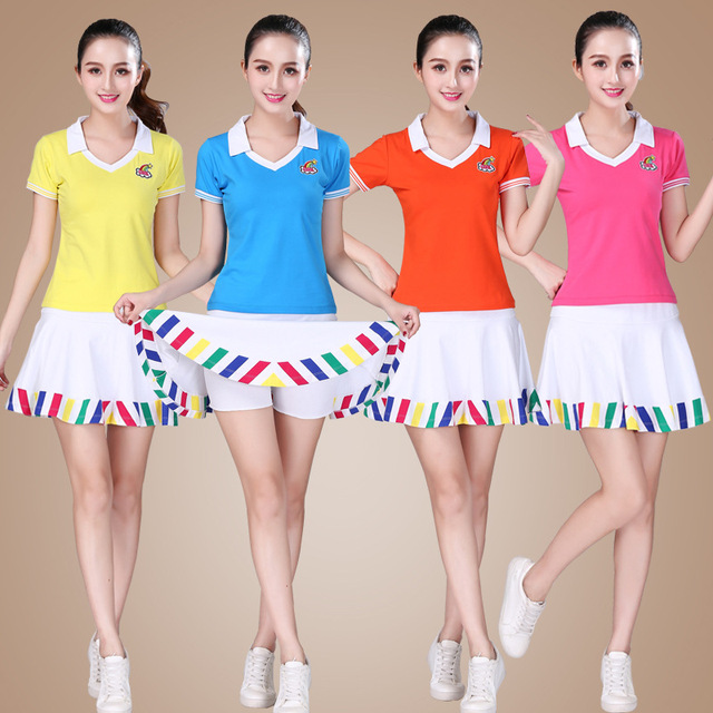 2018 Yang Liping Square Dance Trang phục mùa hè Mới tay ngắn Thể dục Thể dục Thể thao Trang phục Thể thao Trang phục biểu diễn Nữ Đầm nhảy vuông