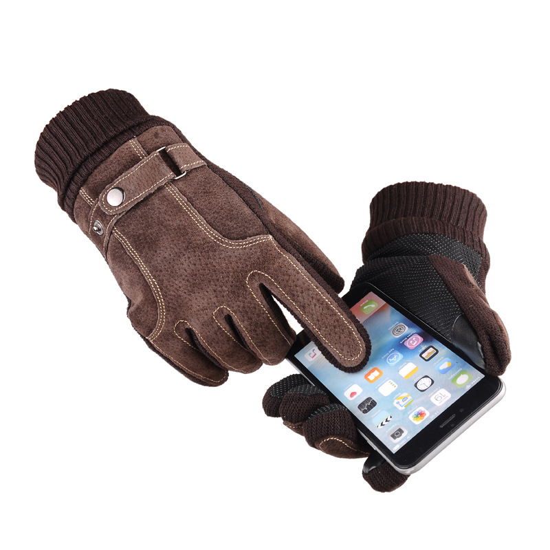Men's demi-season electric keep warm windproof gloves