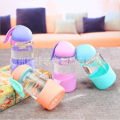 Manufactor Direct selling Cartoon Water cup lovely glass advertisement Promotion Gift Cup customized pattern logo Printing gift cup