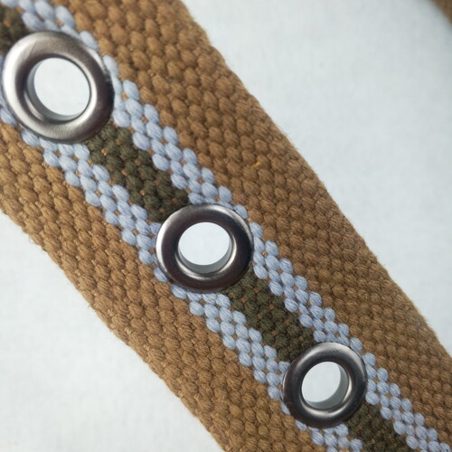 Men's canvas belt pin buckle extended multi-eye thickened cloth belt denim youth belt widening manufacturer