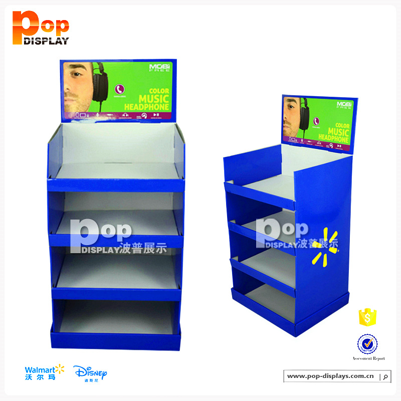 纸货架 耳机耳塞纸展示架 手机配件数据线纸堆头品牌促销推广货架