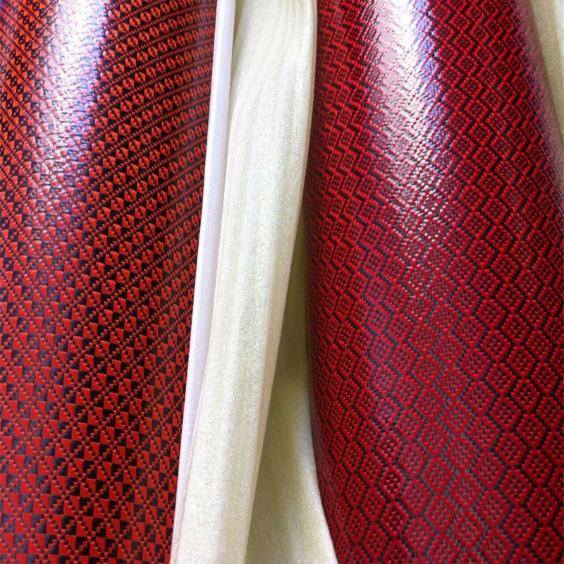 碳纤维皮革布 TPU覆膜布 平纹斜纹 碳纤维板材加工定制--鼎峰织造