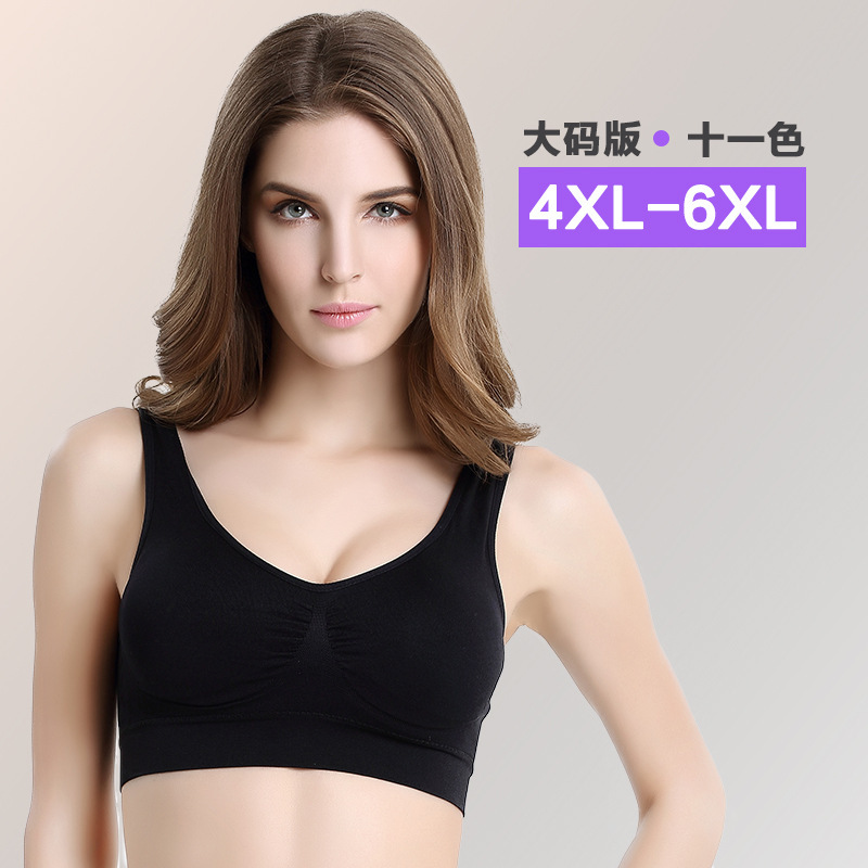 Cross-border Seamless Thin Plus Size Sports Bra Shockproof Yoga Fitness Running Vest Summer Sports Underwear for Women