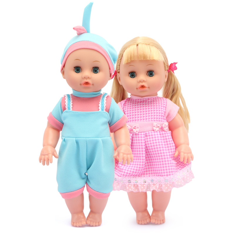 Actualizado vinilo simulación Muñeca puede beber agua y pis 128 tipos de pronunciación caja regalo niña jugar casa Juguetes