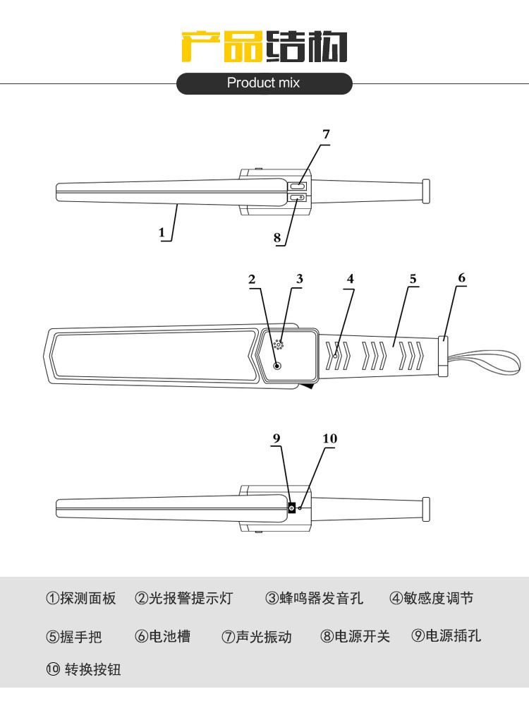 学校考试场所使用高灵敏度MD-3003B1型升级便携式手持*