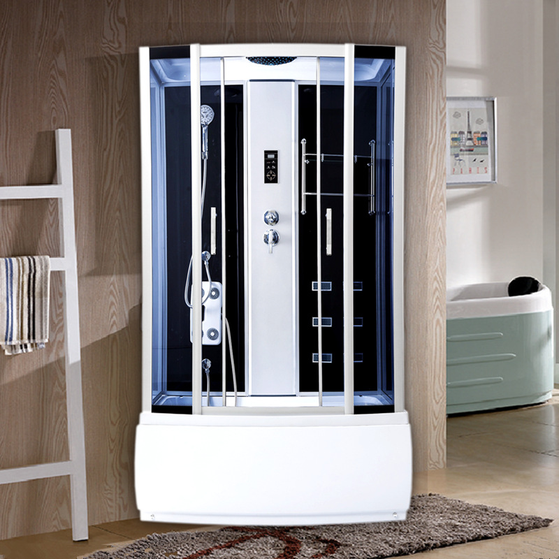 新世爵 长方形整体移门蒸汽桑拿淋浴房浴缸沐浴家用玻璃浴室现货|ru