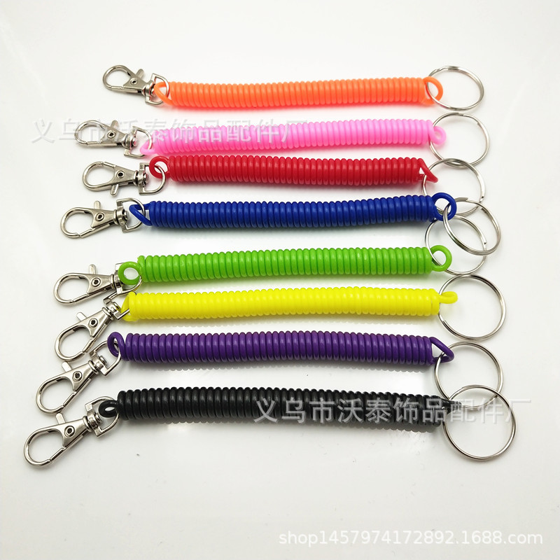 厂家供应塑料弹簧绳 电话线钥匙挂绳 EVA弹力伸缩失手绳 优质环保|ms