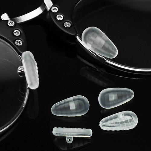 批发近视眼镜硅胶气囊防滑鼻托波浪面柔软减红印压痕花镜空气鼻垫