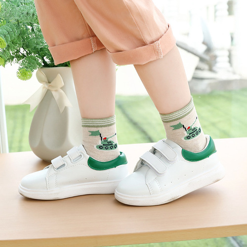 New children's crew socks pure cotton for boys 5-7-9 years old, students, middle-aged and adult children 12-15 years old, all-cotton socks