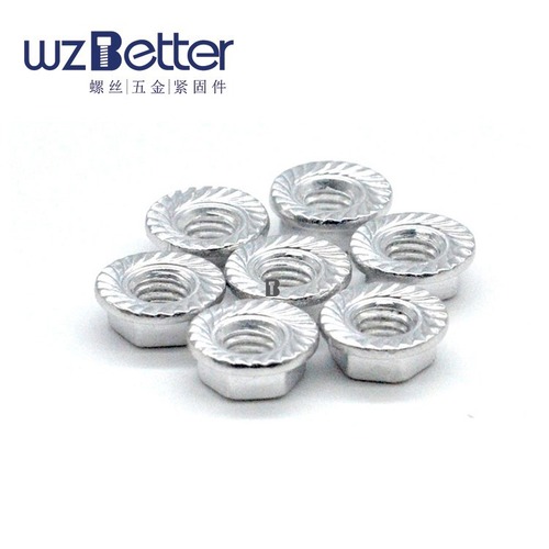 Hexagonal flange nut aluminum nut DIN6923 aluminum profile nut/aluminum flange nut M6 M8 GB6177