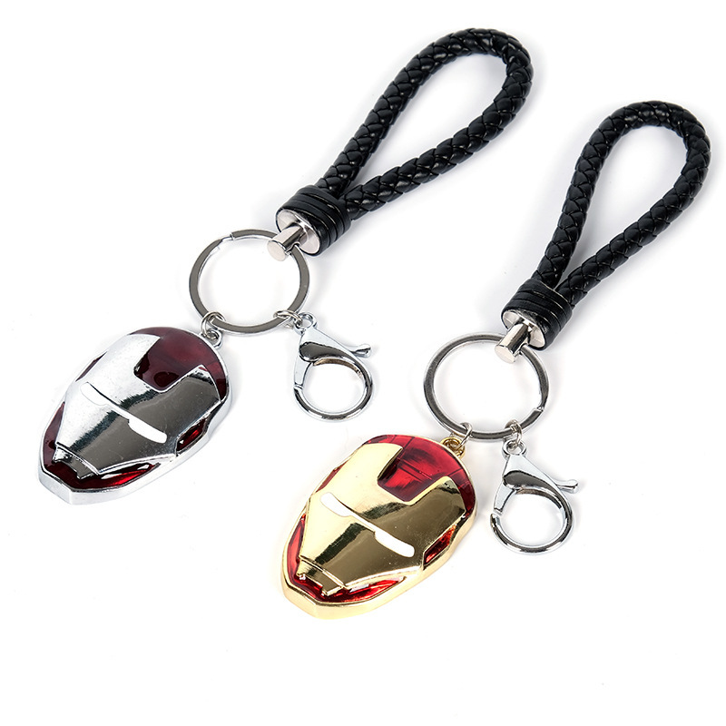 钢铁侠周边 面具钥匙扣 汽车饰品 合金立体 亚马逊爆款 2个颜色|ms