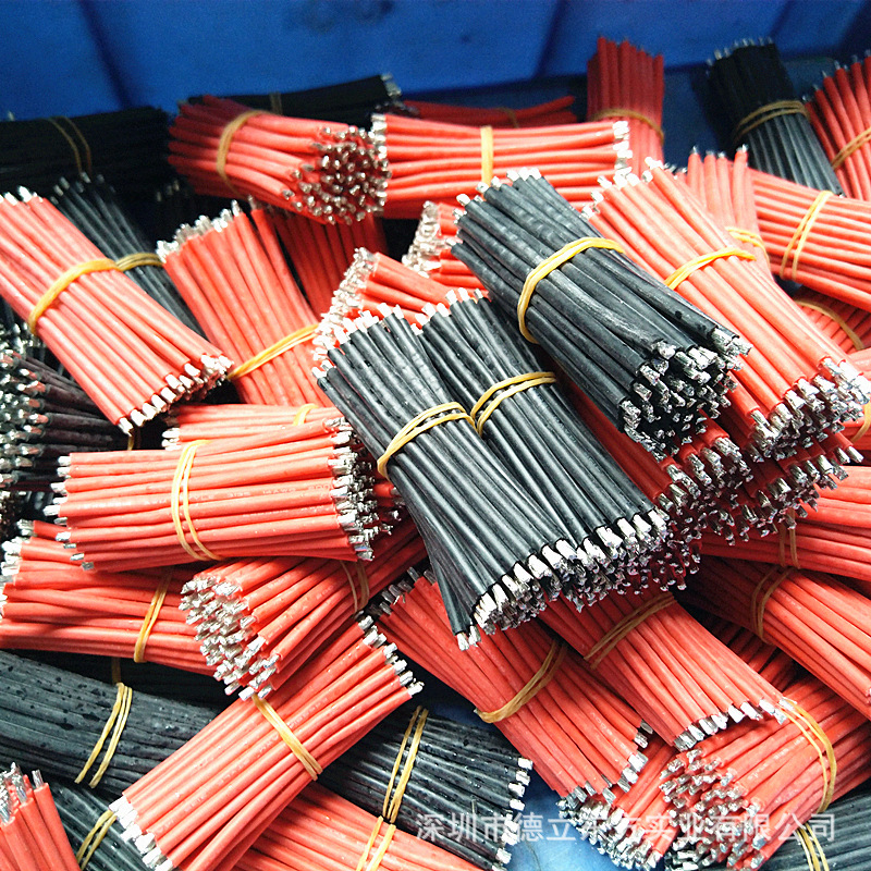 特惠 美标UL3135 18AWG硅胶高温线 电子线 双头浸锡短线厂家定制