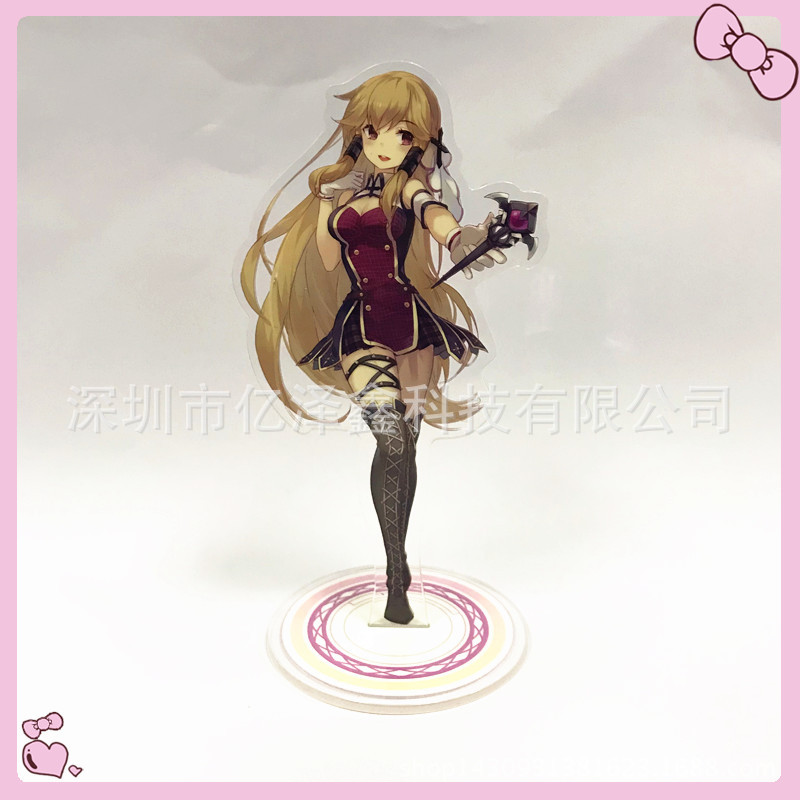 厂家定做双面彩印亚克力立牌 透明卡通创意动漫立座 柯式钥匙扣立